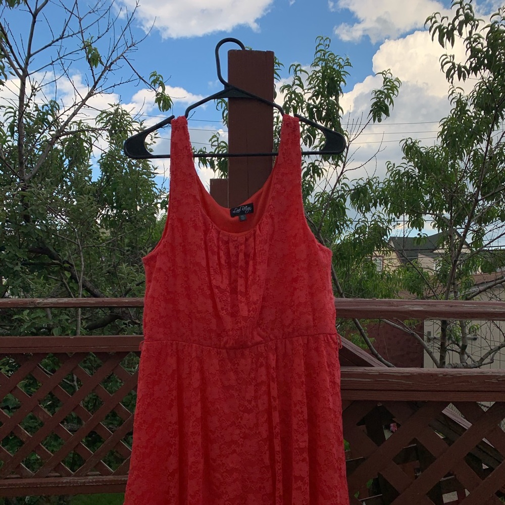 Rosy Flower Laced Dress